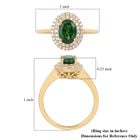ILIANA Tsavorit Granat und Diamant Halo-Ring in Gold image number 5