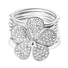 Weißer Diamant Schmuckset 18 cm Nickelfreies Messing ca.