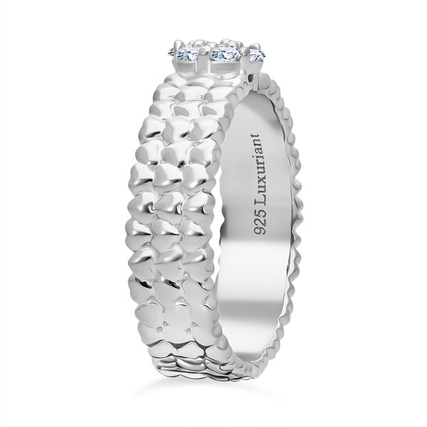 LUXURIANT SI-GH Labor Diamant Ring mit Herzmotiven, 925 Silber rhodiniert - 0,25 ct. image number 5