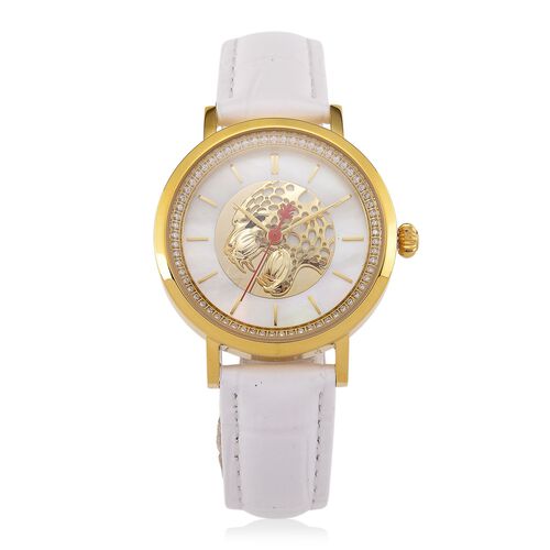 William Hunt - Moissanit Uhr, Swiss Ronda Uhrwerk, Reiner Edelstahl, goldfarben, ca. 0.20 ct image number 0