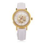 William Hunt - Moissanit Uhr, Swiss Ronda Uhrwerk, Reiner Edelstahl, goldfarben, ca. 0.20 ct