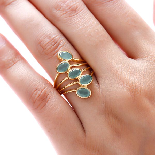 Grandidierit-Ring, 925 Silber vergoldet (Größe 16.00) ca. 2,27 ct image number 3