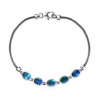 Pfau Triplett Quarz Armband ca. 19 cm 925 Silber ca. 4,23 ct