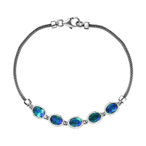 Pfau Triplett Quarz Armband ca. 19 cm 925 Silber ca. 4,23 ct image number 0