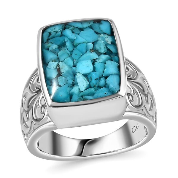 Sleeping Beauty Matrix Türkis Ring 950 Kupfer (Größe 21.00) ca. 10.00 ct image number 4