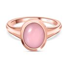 Natürlicher Peruanischer Rosa-Opal Ring, 925 Silber rosévergoldet (Größe 21.00) ca. 2.15 ct