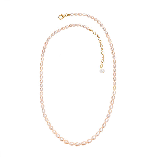 AA Pfirsich S&uuml;&szlig;wasser Perle Halskette, 45 cm image number 3