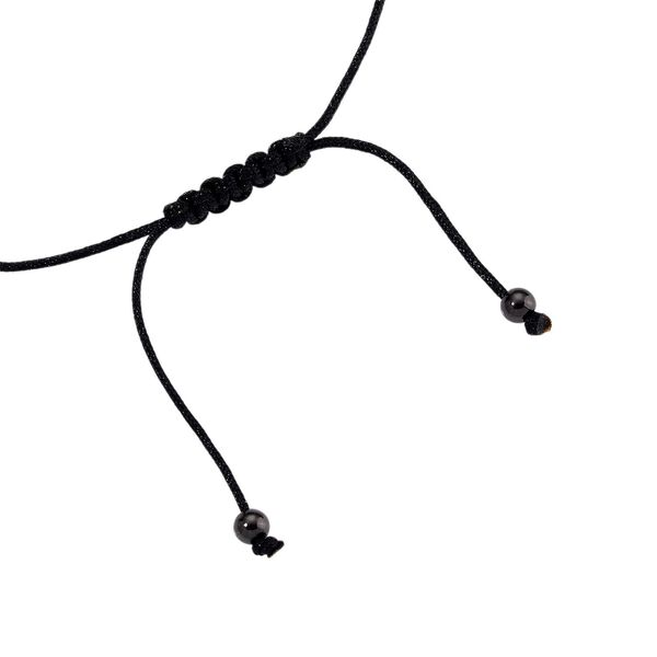 Tigerauge, Schwarzer Zirkonia Armband, Flexibles, Messing Schwarzes Rhodium image number 5