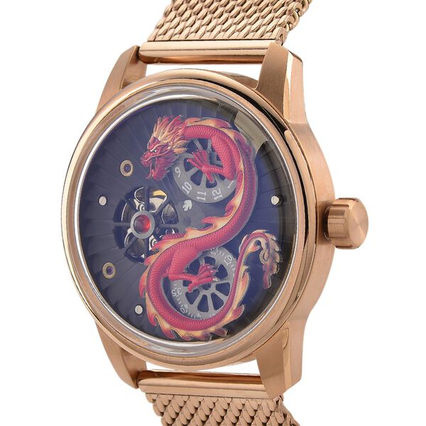 WILLIAM HUNT LIMITIERTE EDITION - Drachen Uhr Seiko Automatik Uhrwerk, 21 Jeweils, Saphir Mineralglas, 5 ATM Wasserdicht, Edelstahl image number 3