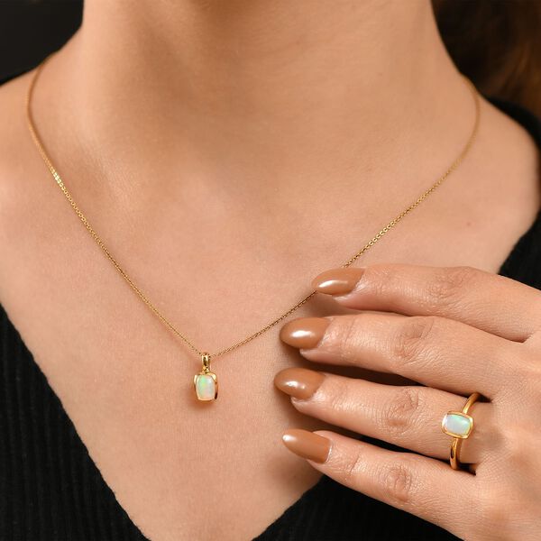 AA Nat&uuml;rliches, &auml;thiopisches Welo Opal Schmuckset - 1,89 ct. image number 3