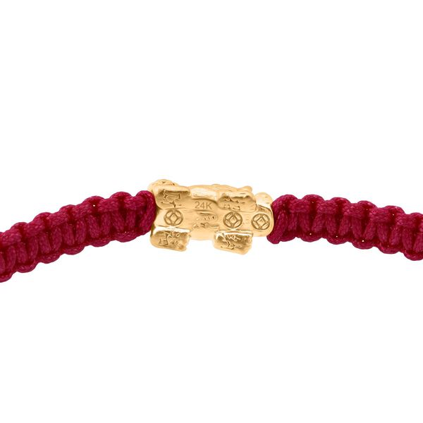 999 Gold Pixiu Armband, Flexibles, Pink image number 3