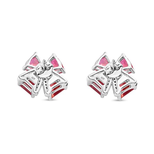 Labor Padparadscha Saphir und Zirkon Ohrringe - 9,10 ct. image number 6