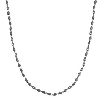 Pfaufarbene Muschelperle (6x4 mm) Halskette ca. 50 cm + 5 cm Extender