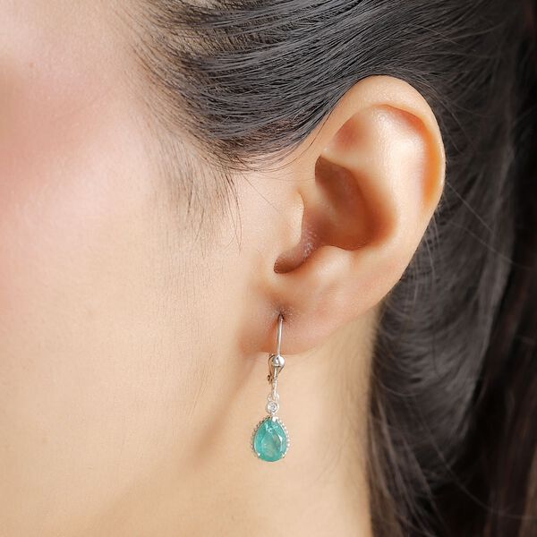 Smaragd Triplett Quarz und Zirkon Ohrringe - 2,76 ct. image number 3