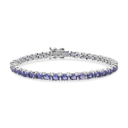 D'Joy Tansanit Armband ca. 20 cm 925 Silber rhodiniert ca. 8,66 ct.