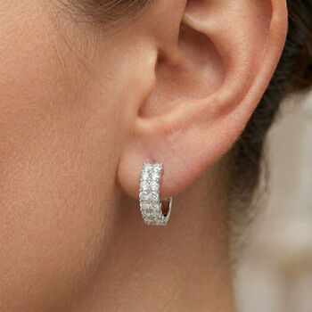 Wei&szlig;e Kristall-Ohrringe - 10 ct.