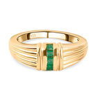 Sambischer Smaragd-Ring, 925 Silber vergoldet  ca. 0,20 ct image number 0
