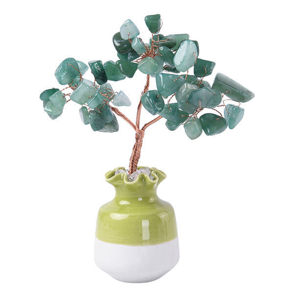 The 5th Season - Gr&uuml;ner Jade-Baum in Geschenkbox, mit ewigen Blumen und &auml;therischem &Ouml;l, Aventurin image number 2