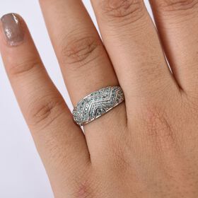 D’joy Alexandrit Ring 925 Silber rhodiniert (Größe 18.00) ca. 0,69 ct