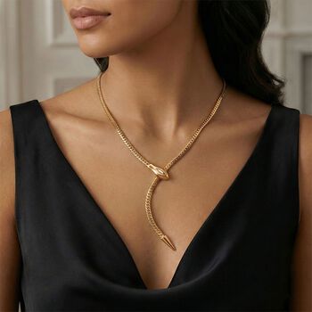 Flexible Schlangenkette, Goldton