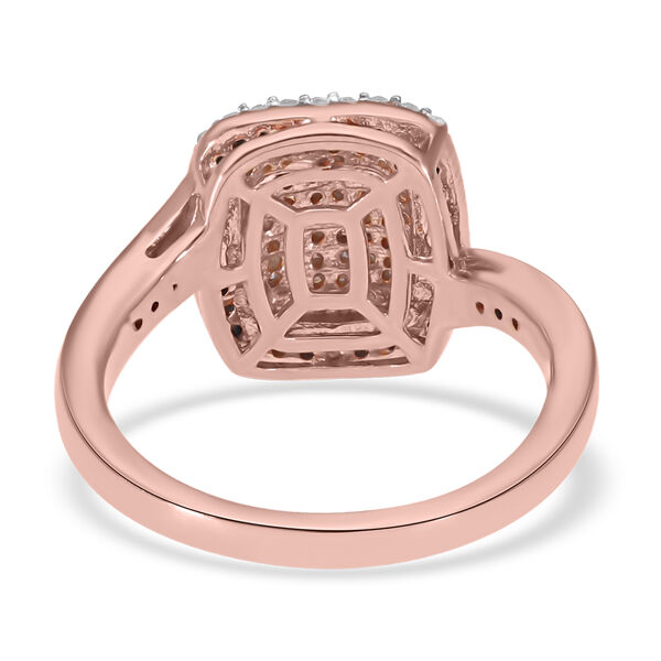 Nat&uuml;rlicher rosa und wei&szlig;er Diamantring - 0,50 Karat. image number 5