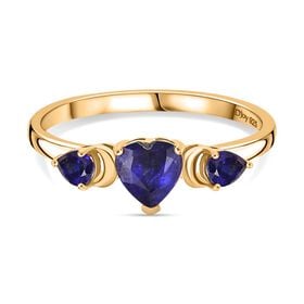 D'Joy Masoala Saphir (Fissure gefüllt) Ring 925 Silber vergoldet (Größe 20.00) ca. 1,78 ct