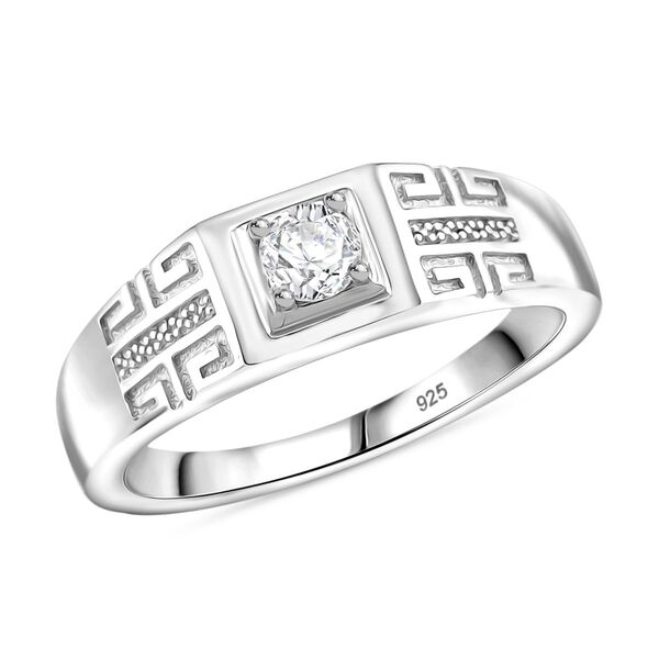 RADIANTA GRA zertifiziert Moissanit (D-VVS) Ring 925 Silber rhodiniert (Größe 18.00) ca. 0.24 ct image number 4