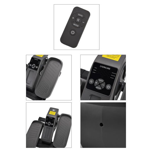 Kompakter Elektro Stepper, Anti Rutsch Pedale, Anzeige und Fernbedienung, 47 x 42 x 23.5 cm, Schwarz image number 8