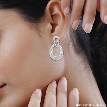 Wei&szlig;er Kristall Ohrringe