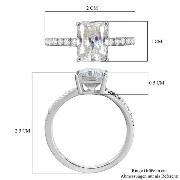 D joy Moissanit Ring 925 Silber rhodiniert (Größe 18.00) ca. 2.67 ct image number 6