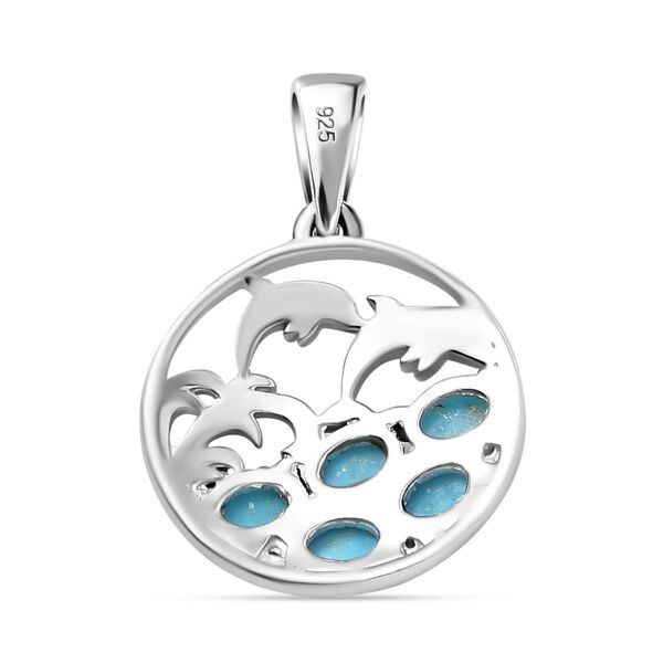 AAA Sleeping Beauty T&uuml;rkis und Zirkon Anh&auml;nger, ca. 0,87 ct. image number 5