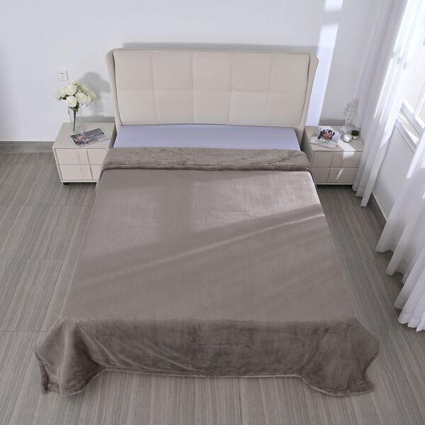 Kuschelige Decke, 2,0 x 2,3 m, hellgrau image number 1