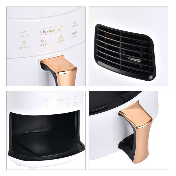 Homesmart: Digitales Heißluftfritteuse, 8L Kapazität, 1400W, weiß image number 7