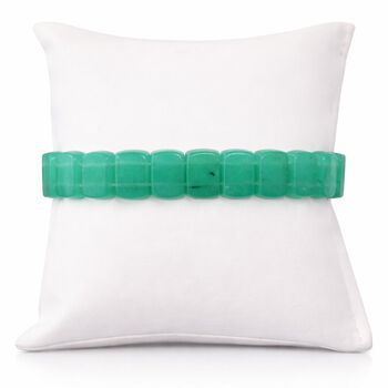 Gr&uuml;ner Aventurin Armband, flexibel (ca. 18-19 cm) ca. 128.00 ct