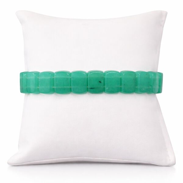 Gr&uuml;ner Aventurin Armband, flexibel (ca. 18-19 cm) ca. 128.00 ct