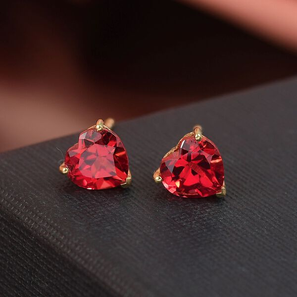 D'Joy Labor Padparadscha Saphir Ohrringe - 3,60 ct. image number 2