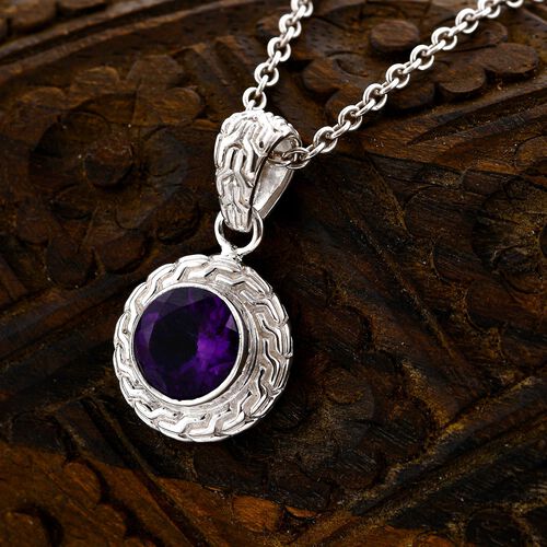 Royal Bali - Afrikanischer Amethyst Anhänger 925 Silber ca. 3.23 ct image number 1