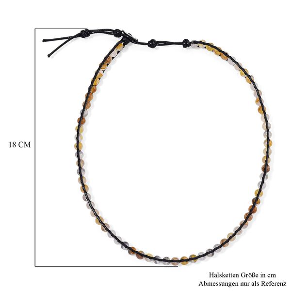 Flexible mehrfarbige H&auml;matoid-Quarz Halskette - 80 ct. image number 6