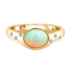 Natürlicher, äthiopischer Opal und Zirkon-Ring - 1,57 ct. image number 0