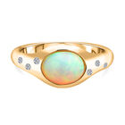 Natürlicher, äthiopischer Opal und Zirkon-Ring - 1,57 ct. image number 0