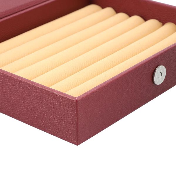 &Ouml;ko-Kunstleder-Ring-Organizer mit Rollenablage, Rot image number 6