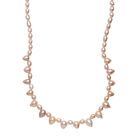 AA Mehrfarbige Süßwasser Perle Halskette, Tropfen, ca. 45 cm + 5 cm Extender, 925 Silber 750 Gelbgold Vermeil