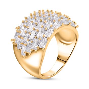 Wei&szlig;er Zirkonia Ring Nickelfreies Messing (Gr&ouml;&szlig;e 17.00)