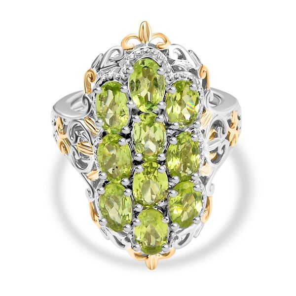 Natürlicher Peridot Ring Messing (Größe 17.00) ca. 4.89 ct image number 0
