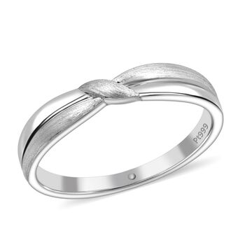 DESIGNER INSPIRIERT - 999 Platin Ring (Gr&ouml;&szlig;e 16.50) ca. 1,20g