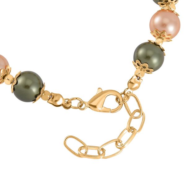 Rote Muschelkernperle Schmuckset  Legierung vergoldet image number 8