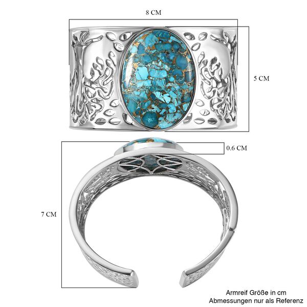 Blauer Türkis-Armreif, 19 cm - 88,03 ct. image number 6