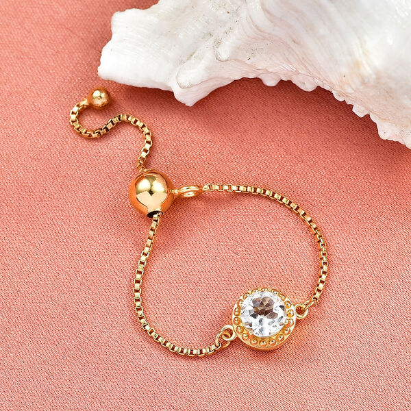 EverTrue flexibler wei&szlig;er Topas Ring, Gr&ouml;&szlig;e 17-21cm - 0,97 ct. image number 2