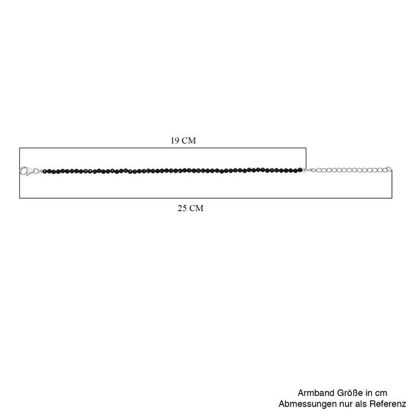 D'Joy schwarzes Spinell 19+5cm Armband - 12 ct. image number 5