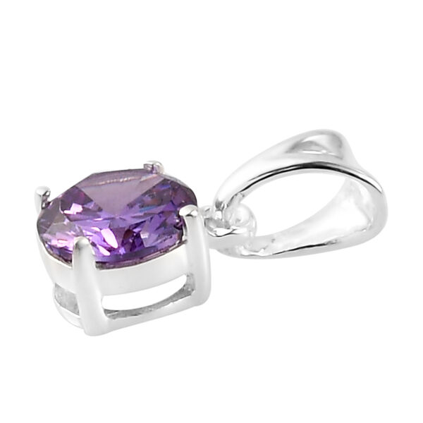 3er-Set Amethyst Zirkonia Solitär Ring, Ohrstecker und Anhänger 925 Silber ca. 2,50 ct image number 7